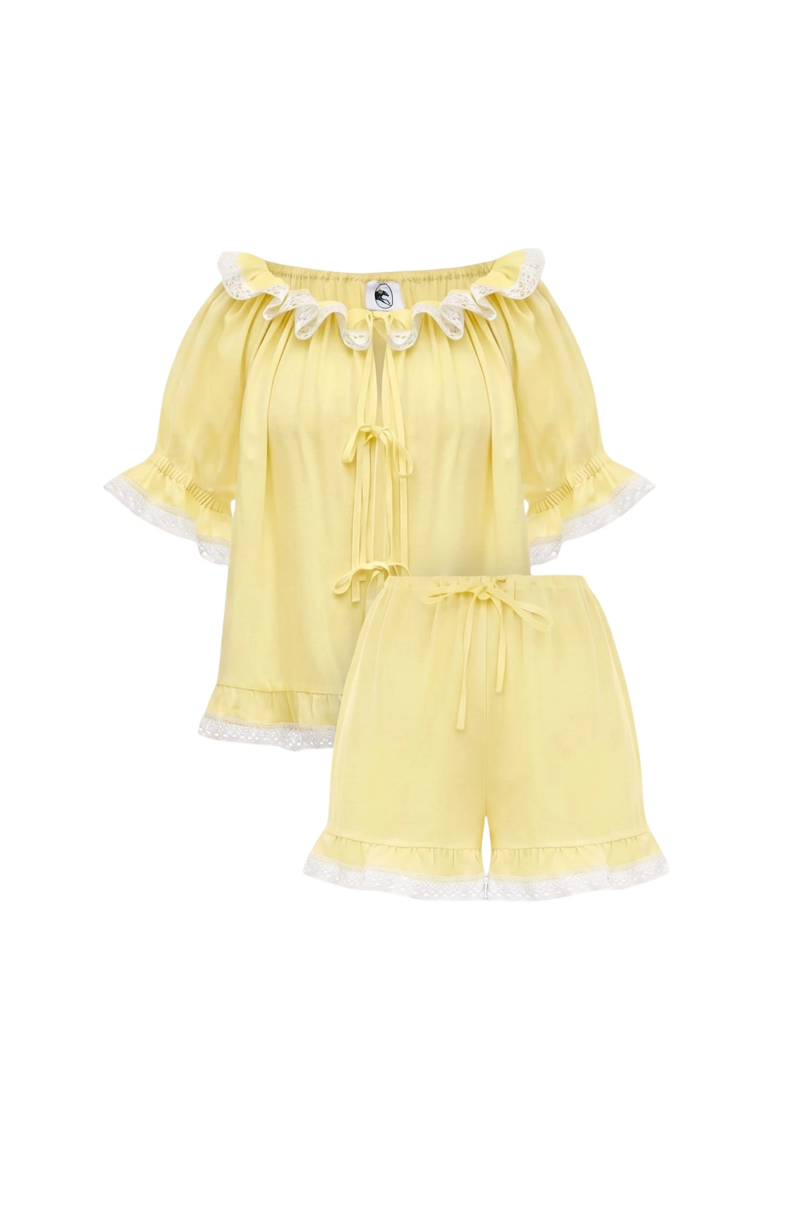 The Sleeper Romantica Set with Short in Yellow