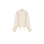 The Sleeper Rumba Linen Lounge Shirt in Daisies