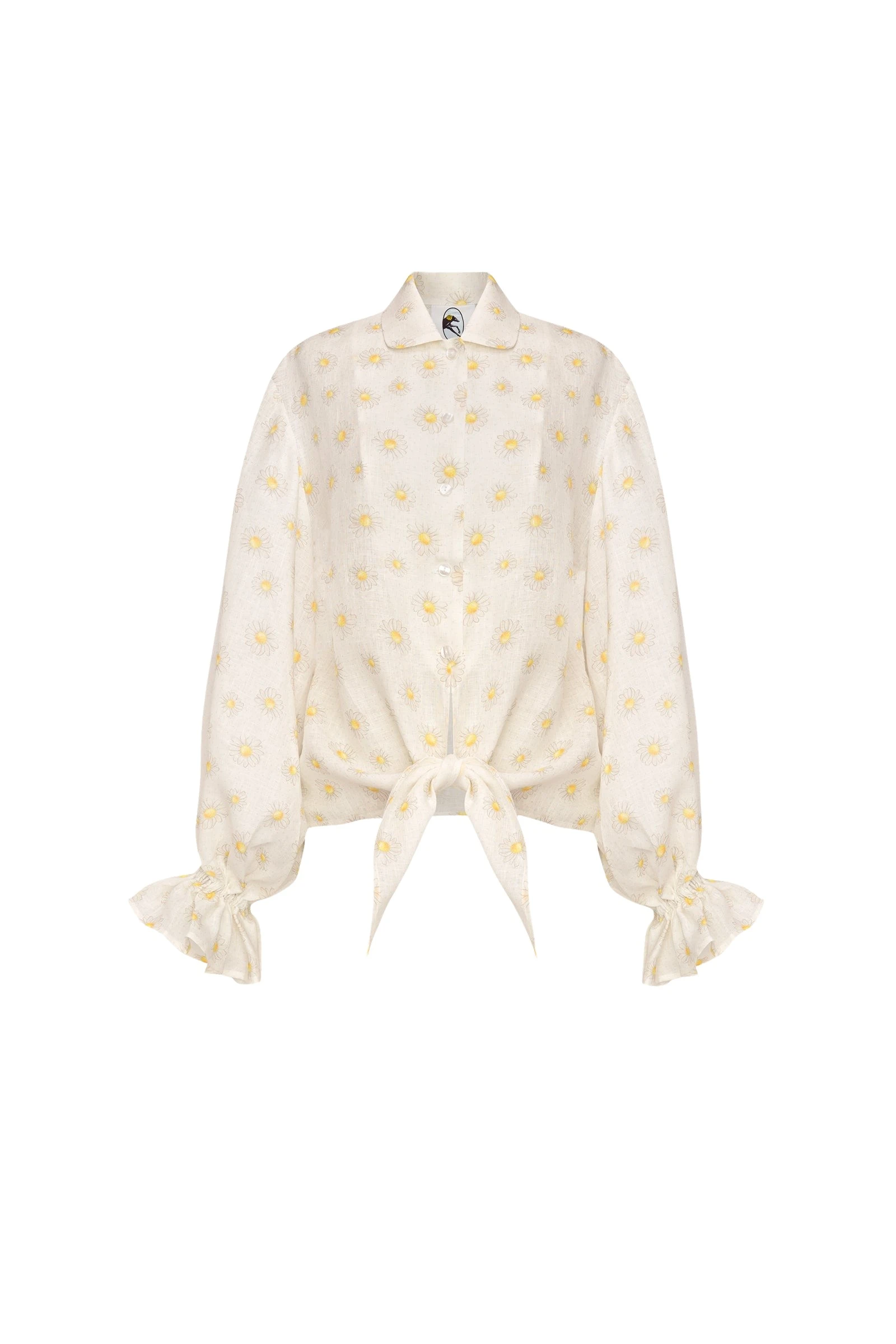 Sleeper-Rumba-Linen-Lounge-Shirt-in-Daisies77984_nobg The Sleeper Rumba Linen Lounge Shirt in Daisies