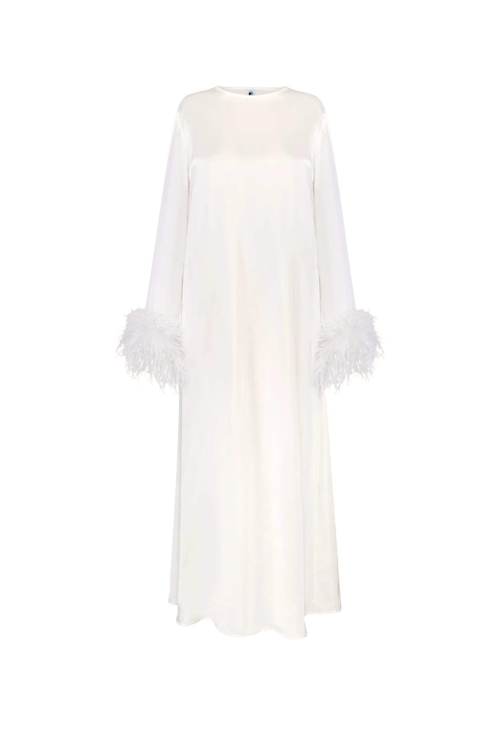 The Sleeper Suzi Maxi Dress With Detachable Feathers in White