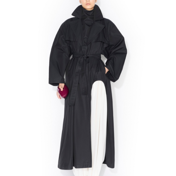 Alaia Solaro Cotton Trench Coat, view 2