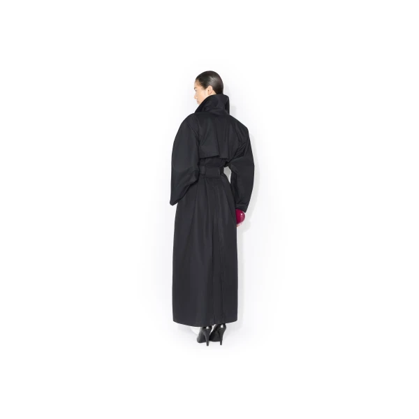 Alaïa Solaro Cotton Trench Coat - ALAÏA Coats - Laser Cut Luxury - Shop at Luxury Shoes 