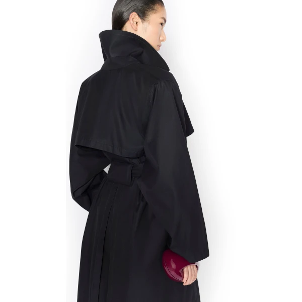 Alaïa Solaro Cotton Trench Coat - ALAÏA Coats - Laser Cut Luxury - Shop at Luxury Shoes 
