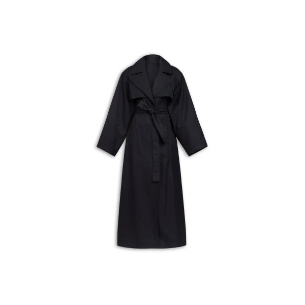 Alaïa Solaro Cotton Trench Coat - ALAÏA Coats - Laser Cut Luxury - Shop at Luxury Shoes 