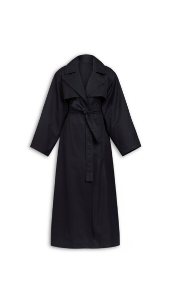 Alaïa Solaro Cotton Trench Coat - ALAÏA Coats - Laser Cut Luxury - Shop at Luxury Shoes 