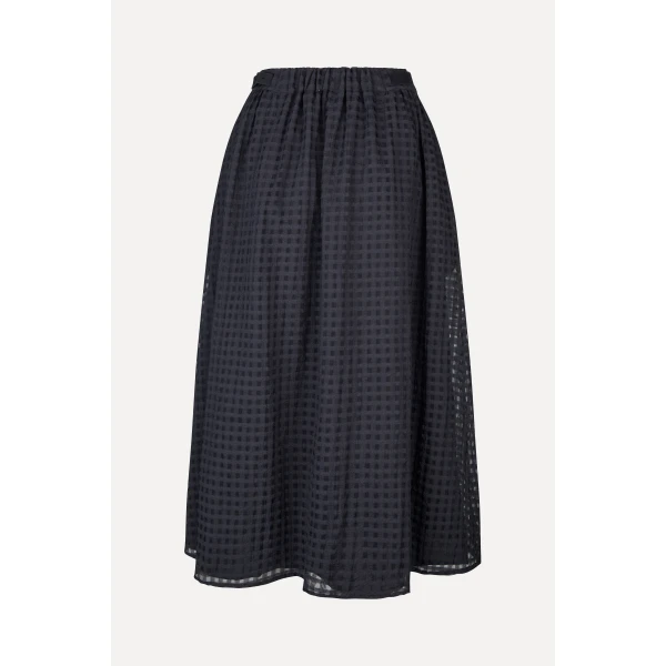 Stine Goya Adjustable Waist Voluminous Midi Skirt in Checkered Organza, view 3