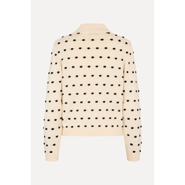 Stine Goya Bobble Polo Collar Sweater in Sunlight Bobbles, view 3