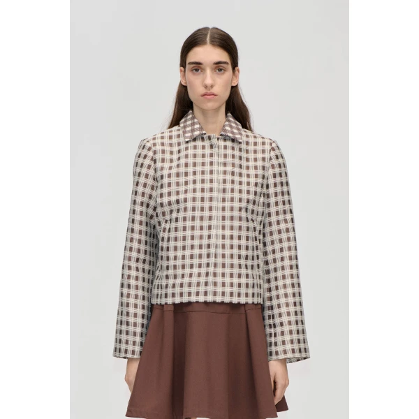 Stine Goya Boxy Jacket in Checks, view 2
