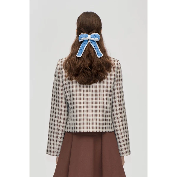 Stine Goya Boxy Jacket in Checks, view 4