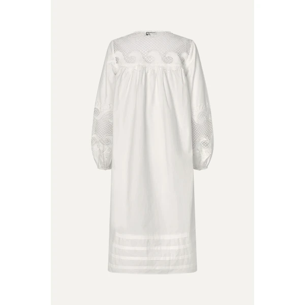 Stine Goya Broderie Long Tunic Dress in Ballerina Broderie, view 3
