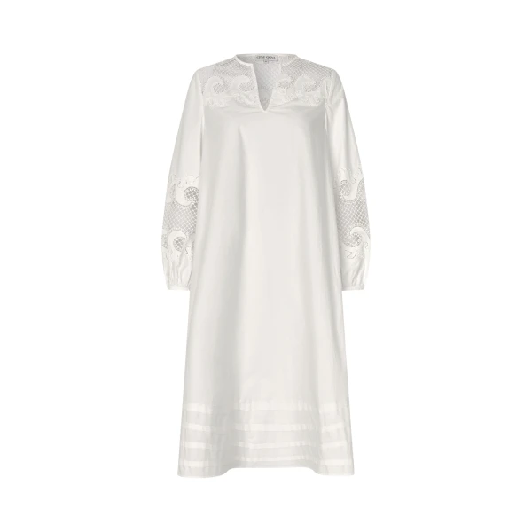 Stine Goya Broderie Long Tunic Dress in Ballerina Broderie