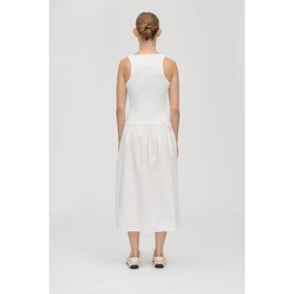 Stine Goya Casual Tank Midi Dress in Off White, view 4
