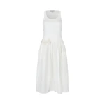 Stine Goya Casual Tank Midi Dress in Off White