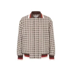 Stine Goya Collar Bomber Jacket in Checks