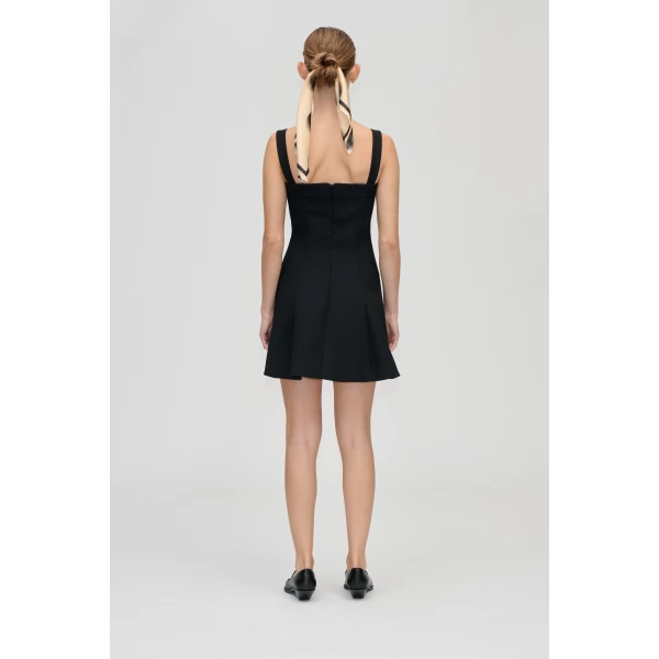 Stine Goya Corset Mini Dress in Black, view 4