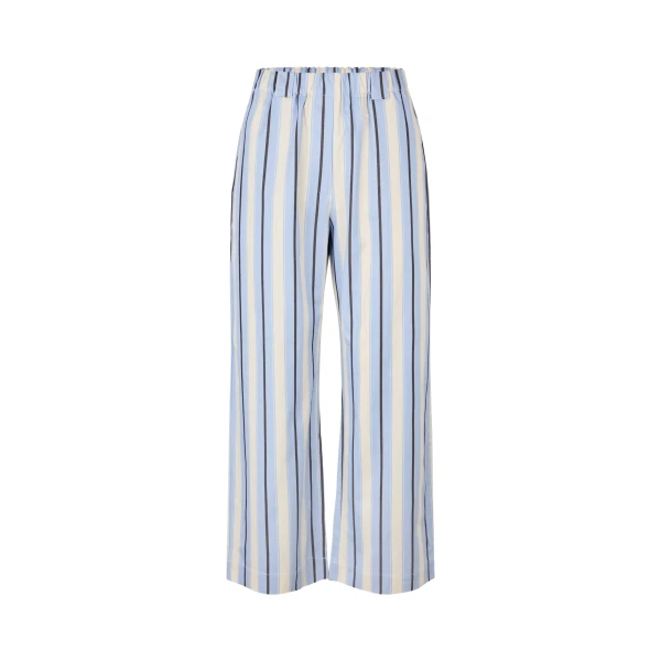 Stine Goya Cropped Pants With Tab in Lightwave Stripes