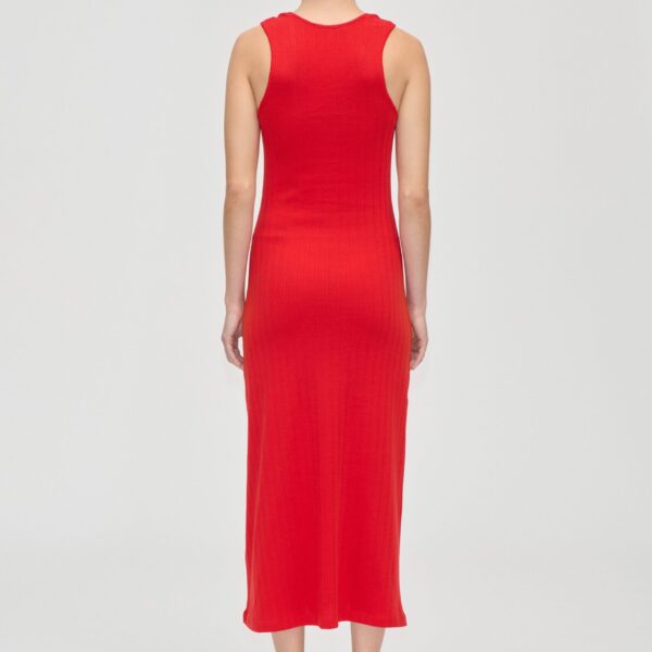Stine Goya Deep Neckline Tank Dress in Velocity Red, view 4