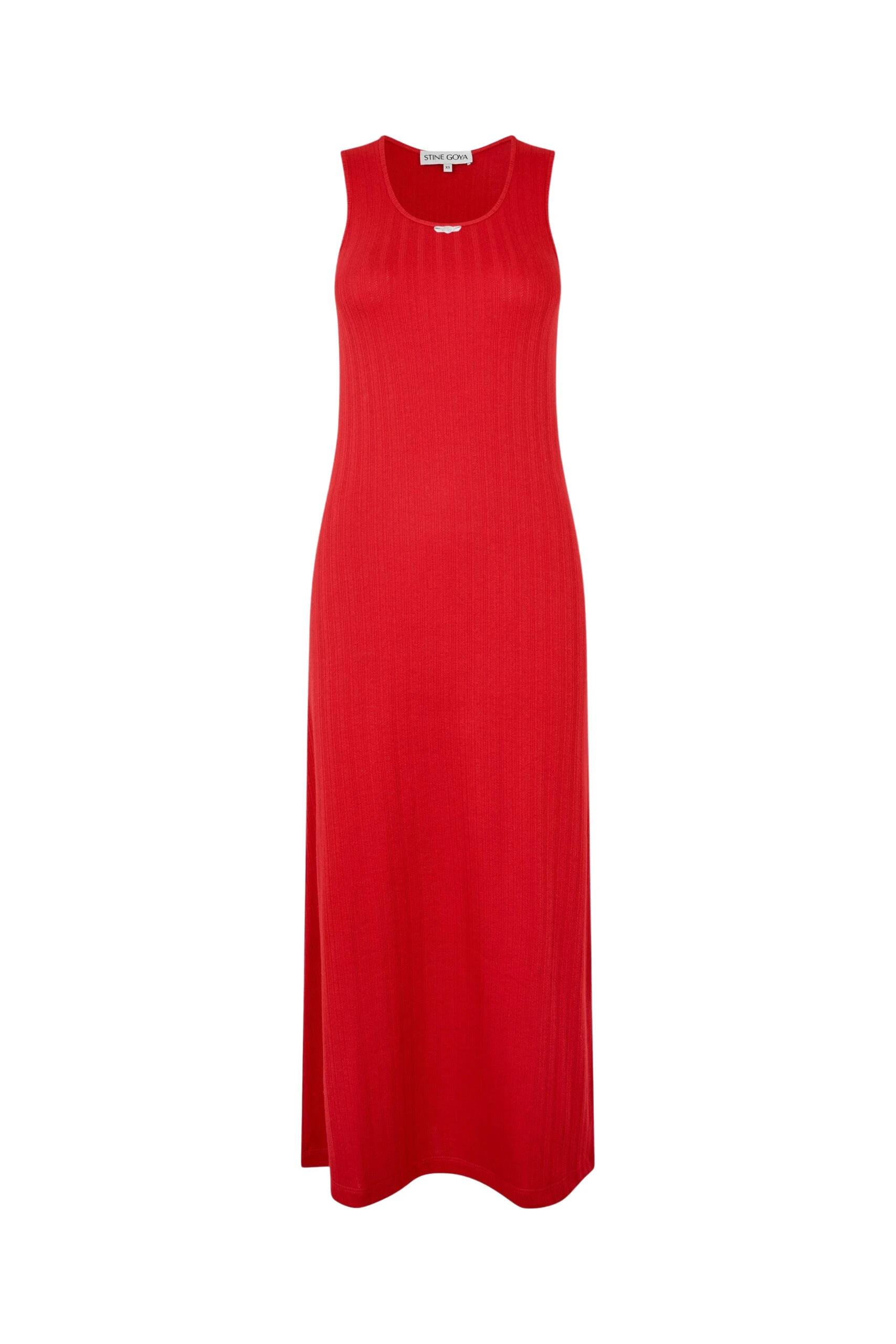 Stine Goya Deep Neckline Tank Dress in Velocity Red