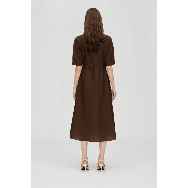 Stine Goya Elastic Detail Midi Dress in Bow, view 4