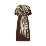 Stine Goya Elastic Detail Midi Dress in Bow