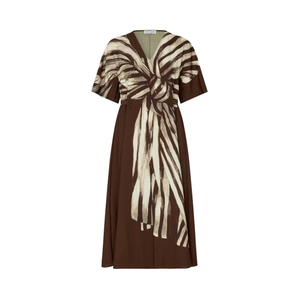 Stine Goya Elastic Detail Midi Dress in Bow