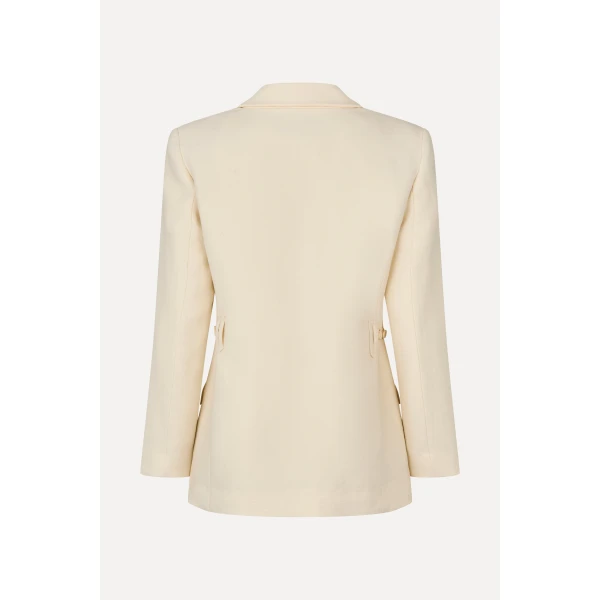Stine Goya Elastic Detail Tailoring Blazer in Eggnog, view 5