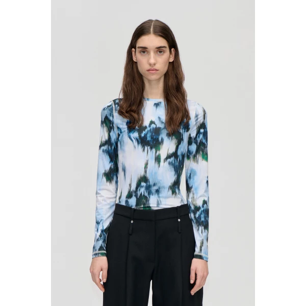Stine Goya Elastic Long Sleeve Top in Afterbloom, view 2
