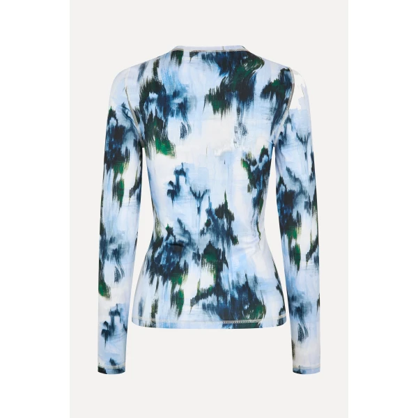 Stine Goya Elastic Long Sleeve Top in Afterbloom, view 3