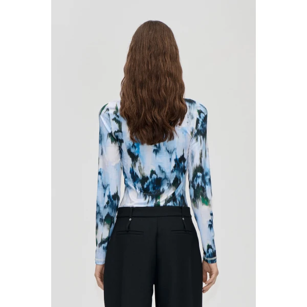 Stine Goya Elastic Long Sleeve Top in Afterbloom, view 4