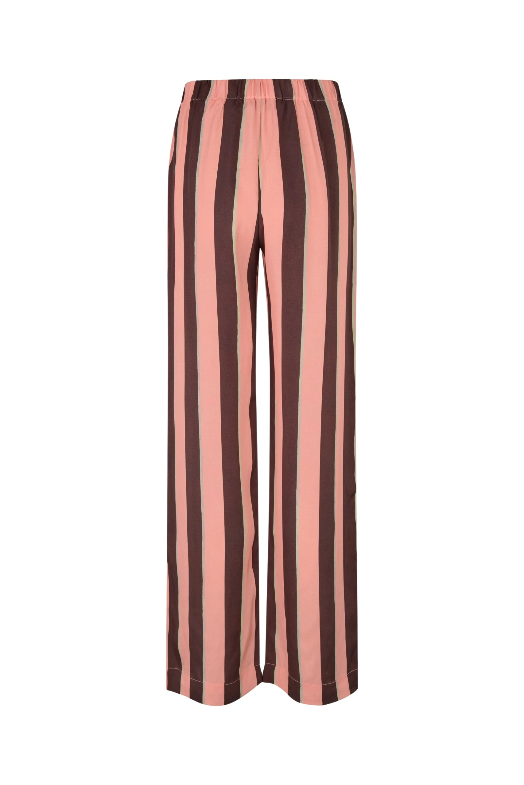 Stine Goya Elasticated Long Pants in Rosewood Mint Stripes