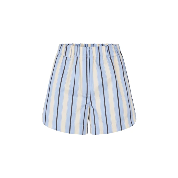 Stine Goya Elasticated Shorts With Tab in Lightwave Stripes