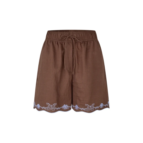 Stine Goya Elasticated Shorts in Roses Embroidery