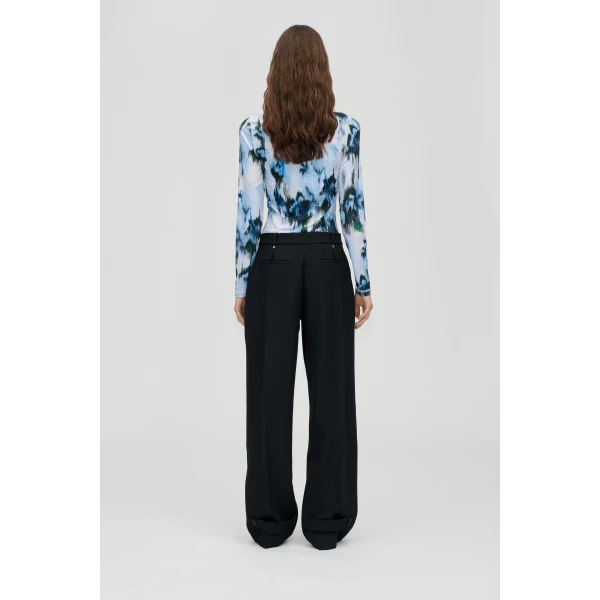Stine Goya Elevated Pleat Pants in Black, view 3