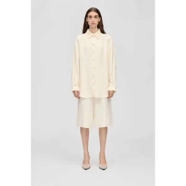 Stine Goya Fluid Bermuda in Sakura Blossom Shorts, view 2