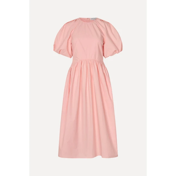 Stine Goya Gathered Raglan Sleeve Midi Dress in Ballerina Broderie, view 6