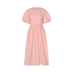 Stine Goya Gathered Raglan Sleeve Midi Dress in Ballerina Broderie