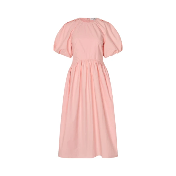 Stine Goya Gathered Raglan Sleeve Midi Dress in Ballerina Broderie