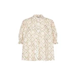 Stine Goya Gathered Top in Sakura Check Pink