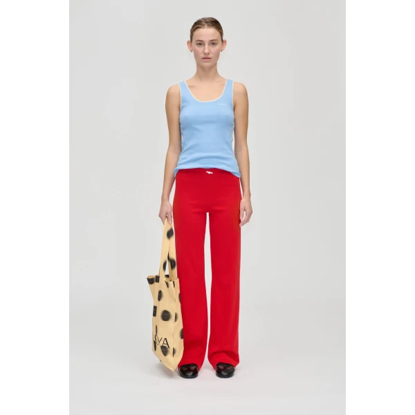 Stine Goya Long Relaxed Pants in Velocity Red, view 2
