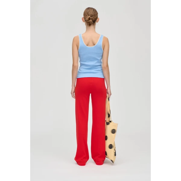 Stine Goya Long Relaxed Pants in Velocity Red, view 4
