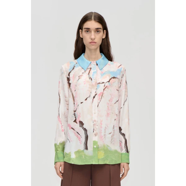 Stine Goya Long Sleeve Shirt in Cherry Blossom, view 2