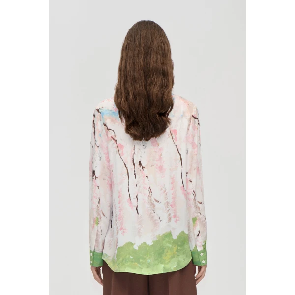 Stine Goya Long Sleeve Shirt in Cherry Blossom, view 4