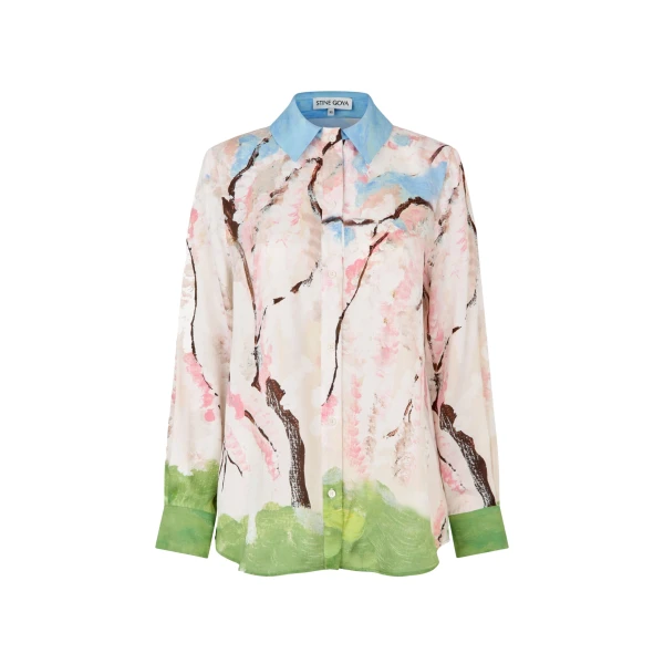 Stine Goya Long Sleeve Shirt in Cherry Blossom