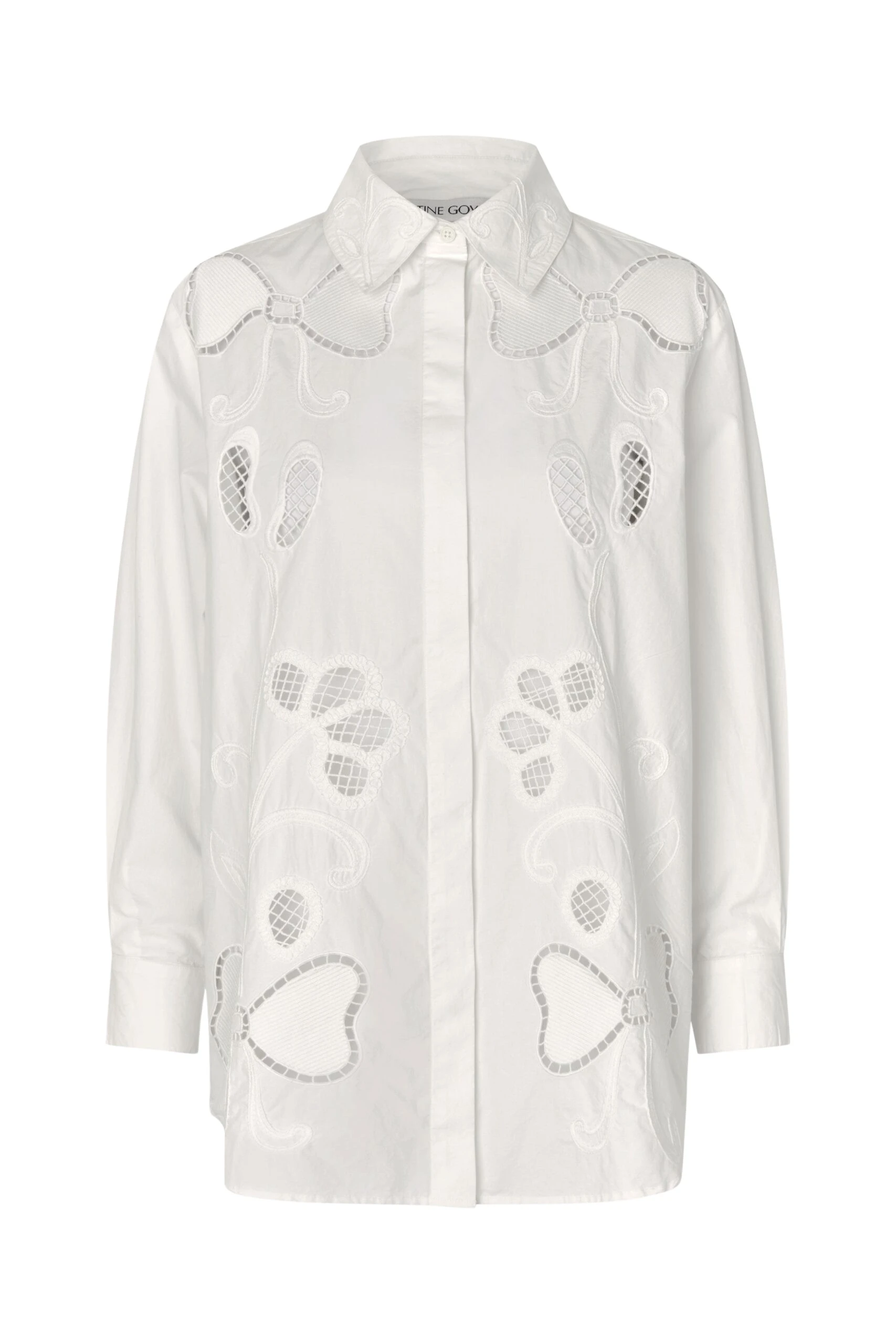 Stine Goya Loose Long Sleeve Shirt in Ballerina Broderie