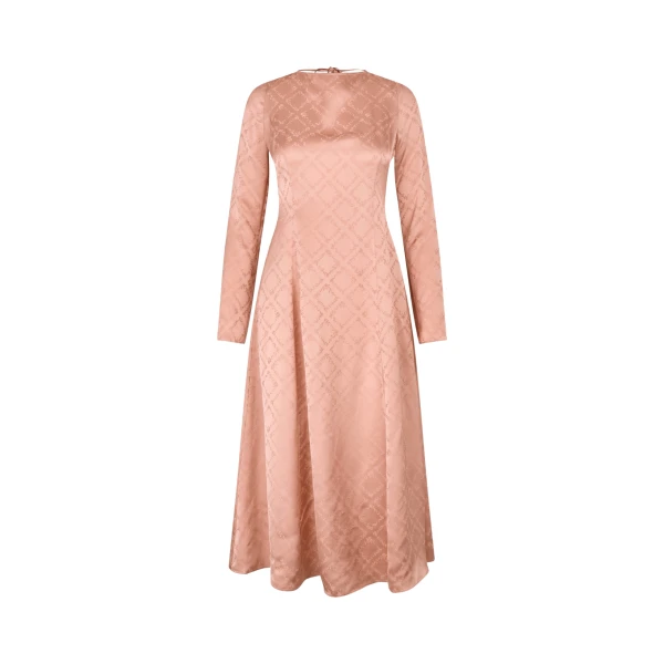 Stine Goya Open Back Midi Dress in Sakura Check