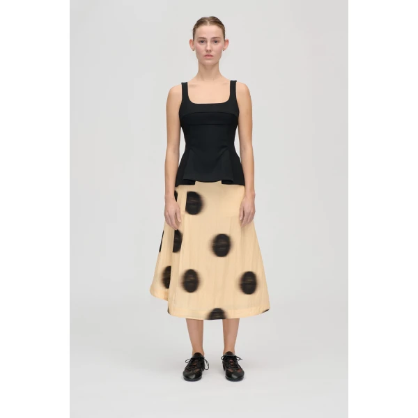 Stine Goya Pleated Midi Skirt in Dots in Motion, view 2