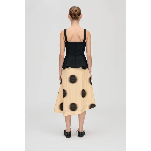 Stine Goya Pleated Midi Skirt in Dots in Motion, view 4