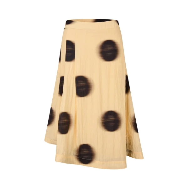 Stine Goya Pleated Midi Skirt in Dots in Motion