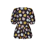 Stine Goya Puff Sleeve Peplum Top in Morgensol Poppies