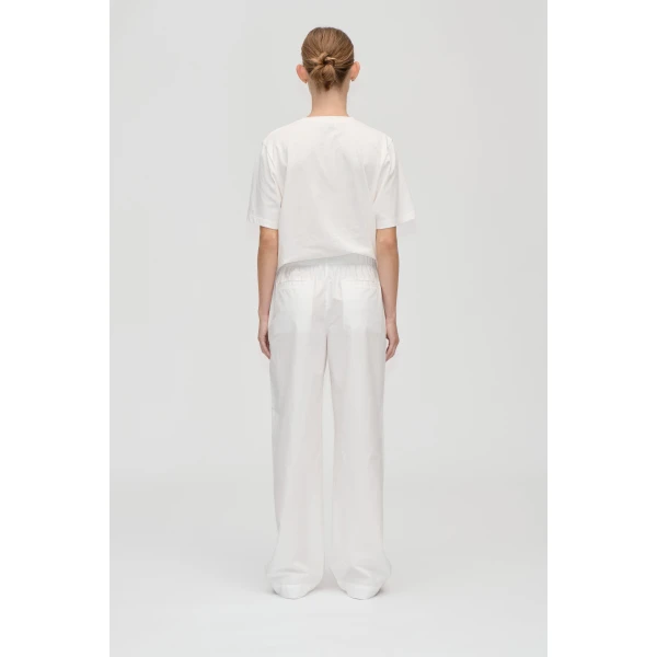 Stine Goya Relaxed Elasticated Waistband Pants in Ballerina Broderie, view 4